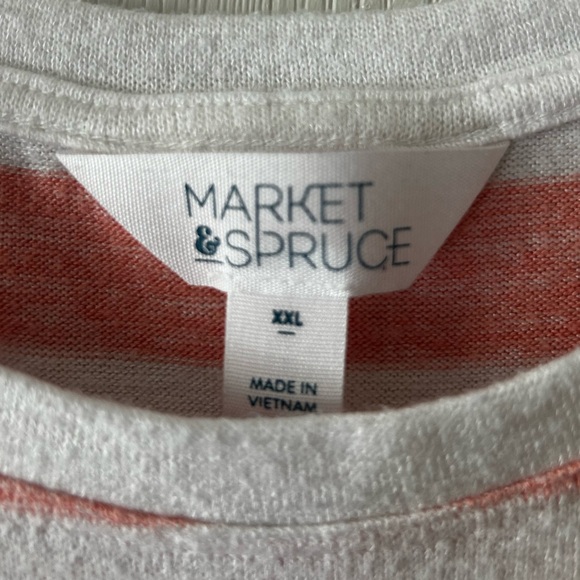 Market & Spruce pink stripe Top XXL - Picture 2 of 2